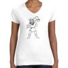 Women's Fine Jersey V-Neck Tee Thumbnail